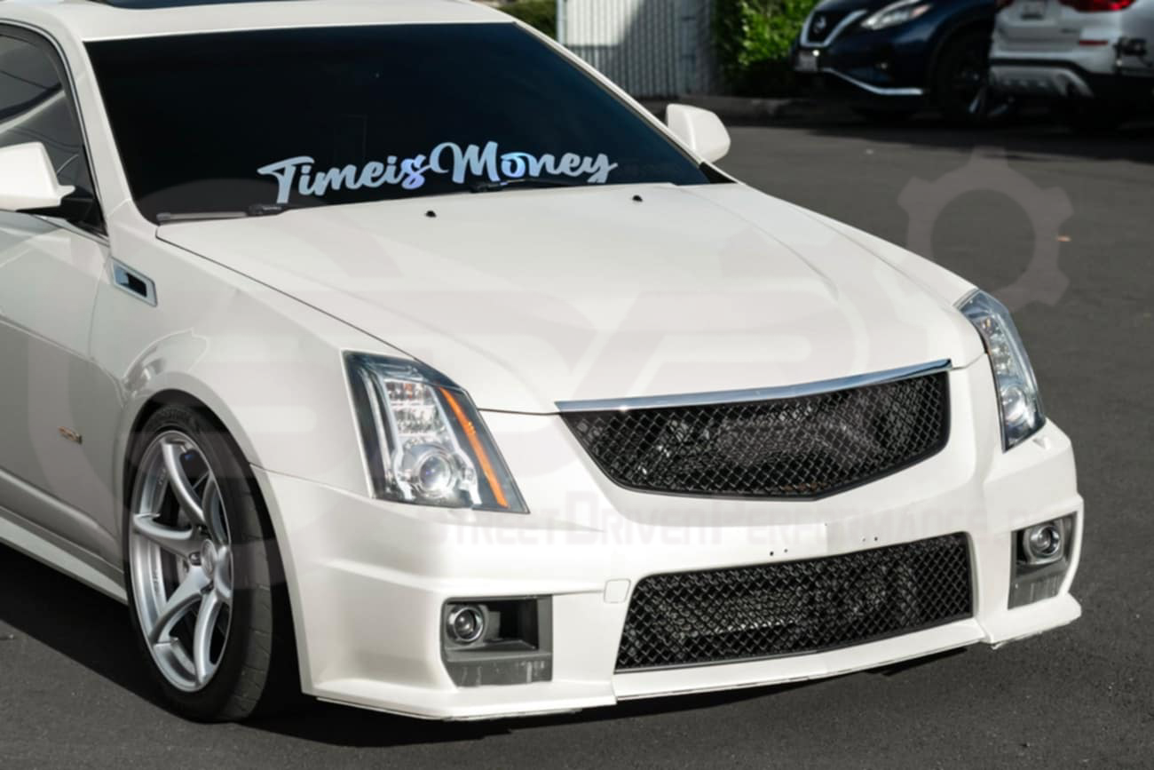 2009-2015 Cadillac CTS-V V2 -  Black front grilles set (blank no emblem)