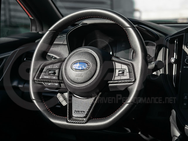 2022-UP SUBARU WRX | FACTORY STYLE CARBON FIBER STEERING WHEEL TRIM COVER