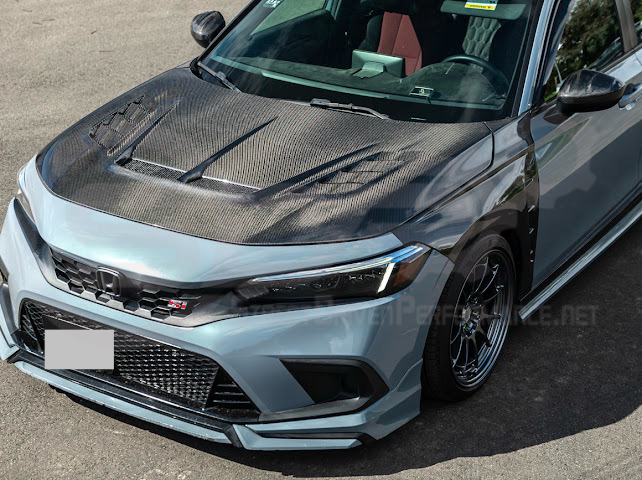 2022-UP HONDA CIVIC | JDM VARIS STYLE FRONT VENTED HOOD