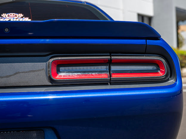 2015-2023 DODGE CHALLENGER | FACTORY STYLE CARBON FIBER REAR TAILLIGHT BAZEL COVER