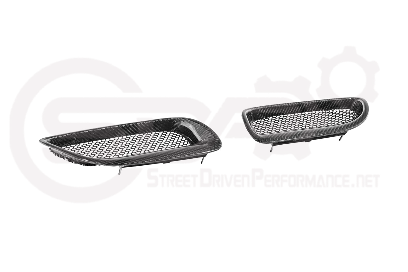 2004-2006 Pontiac GTO | CARBON FIBER Front Bumper Grille Inserts Replacement (PAIR)