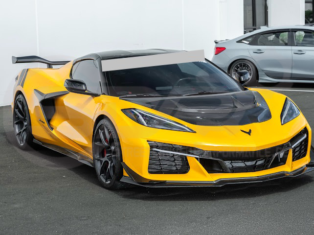 2023+ CHEVROLET CORVETTE C8 E-RAY & Z06 | FACTORY OEM STYLE GLOSSY BLACK FRONT RADIATOR MESH GRILLE GUARD
