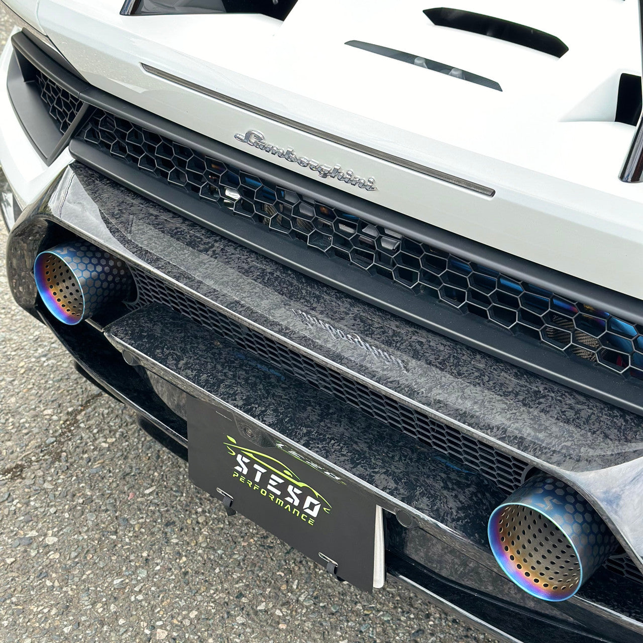 STESO Performance - Lamborghini Huracan Performante Titanium Exhaust tail Tips