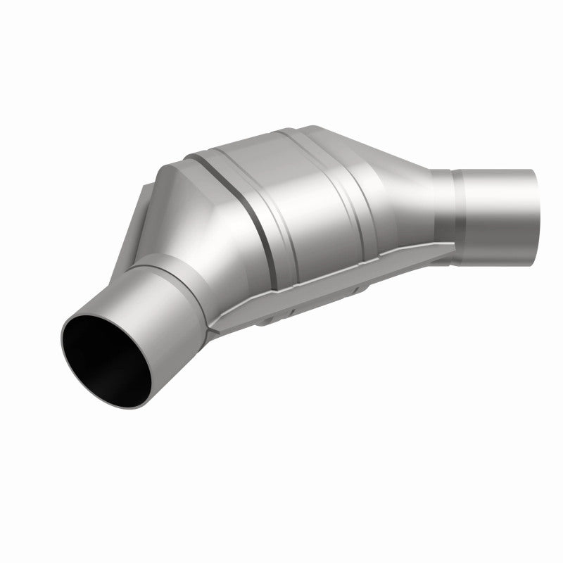 MagnaFlow Universal Catalytic Converter 2.25 inch Angled O/O PC2 Front