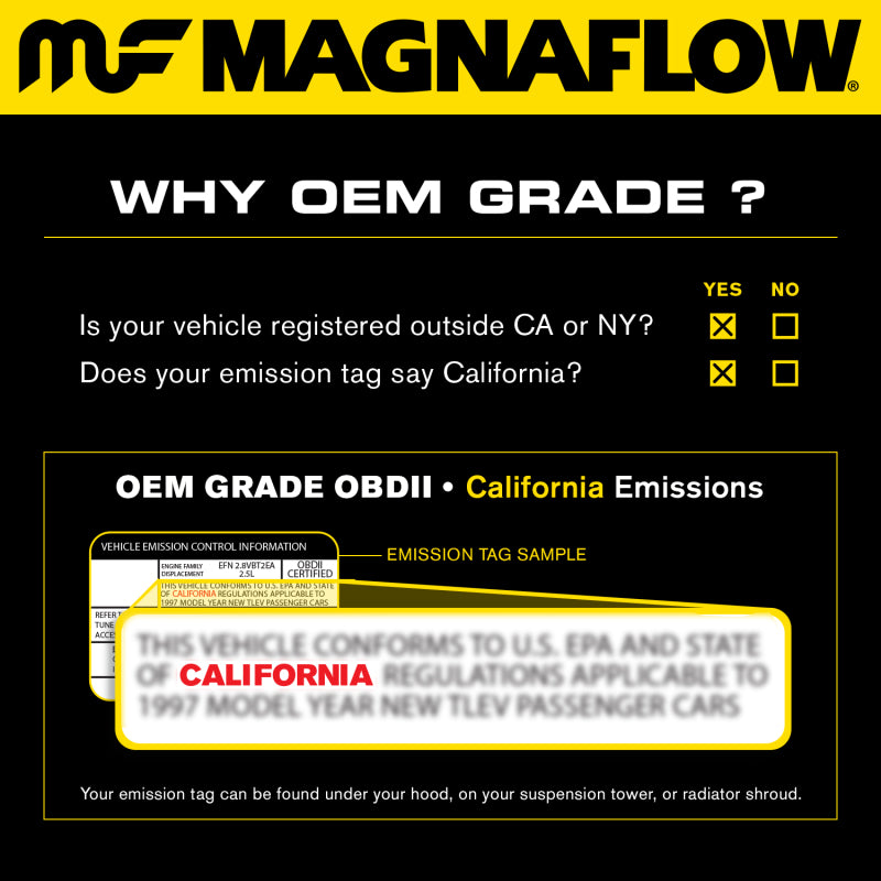 MagnaFlow Direct Fit Catalytic Converter 2017 Santa Fe L4 2.4 OEM Manifold