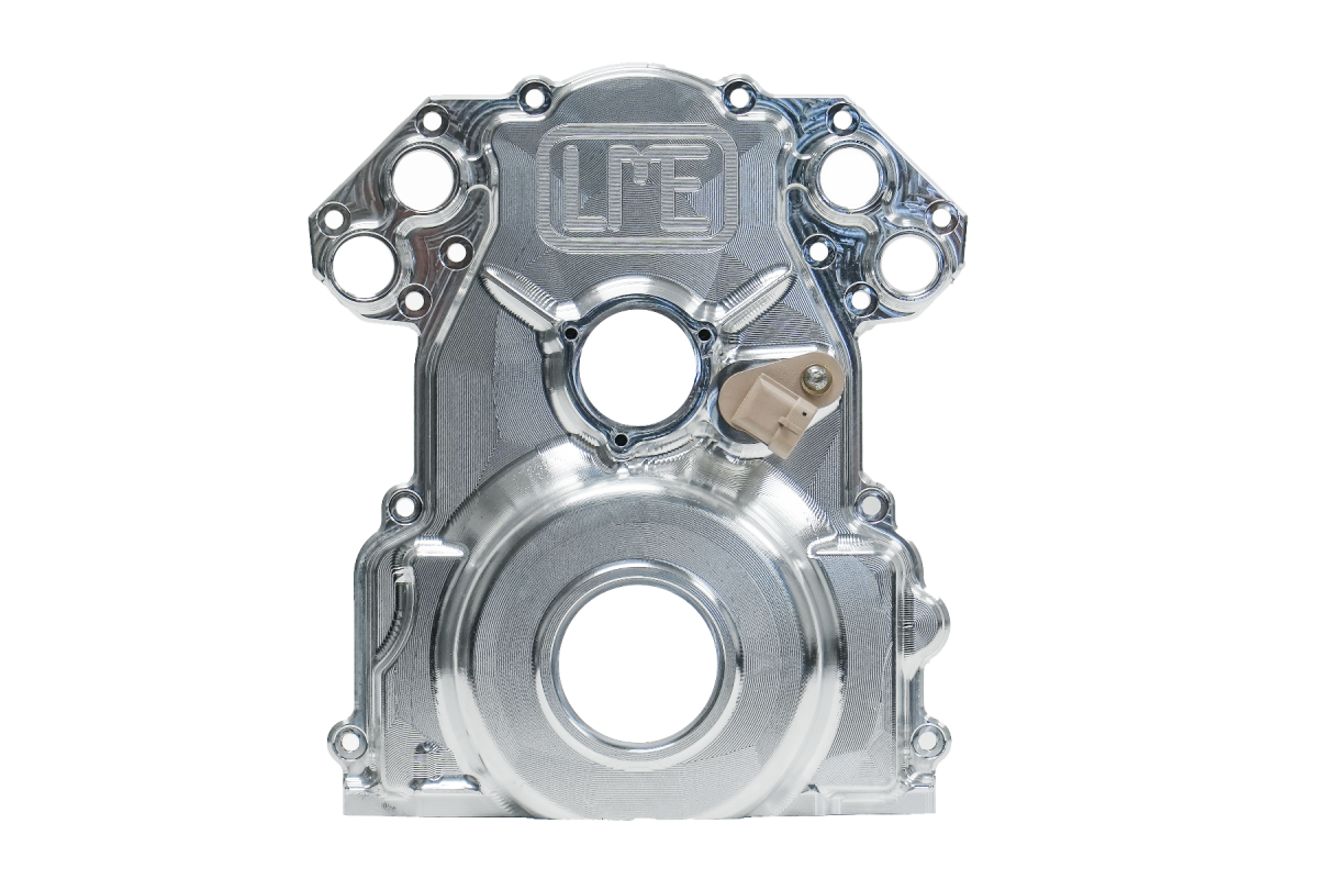 LME Billet LS Cam Drive Front Covers - POWDERCOAT BLACK