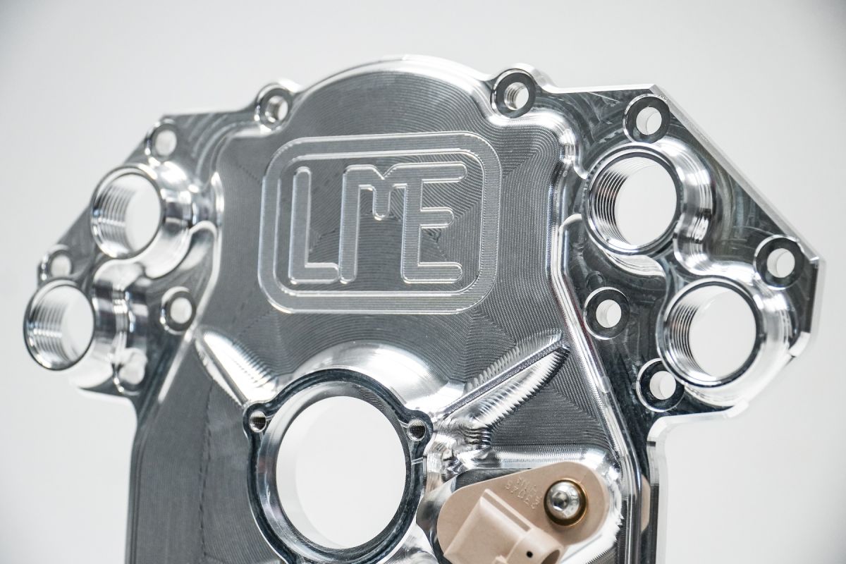 LME Billet LS Cam Drive Front Covers - POWDERCOAT BLACK