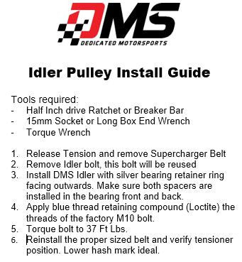 DMS 50mm Supercharger Idler Pulley