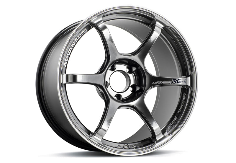 Advan RG-4 18x8 +42 5x112 Racing Hyper Black and Ring Wheel