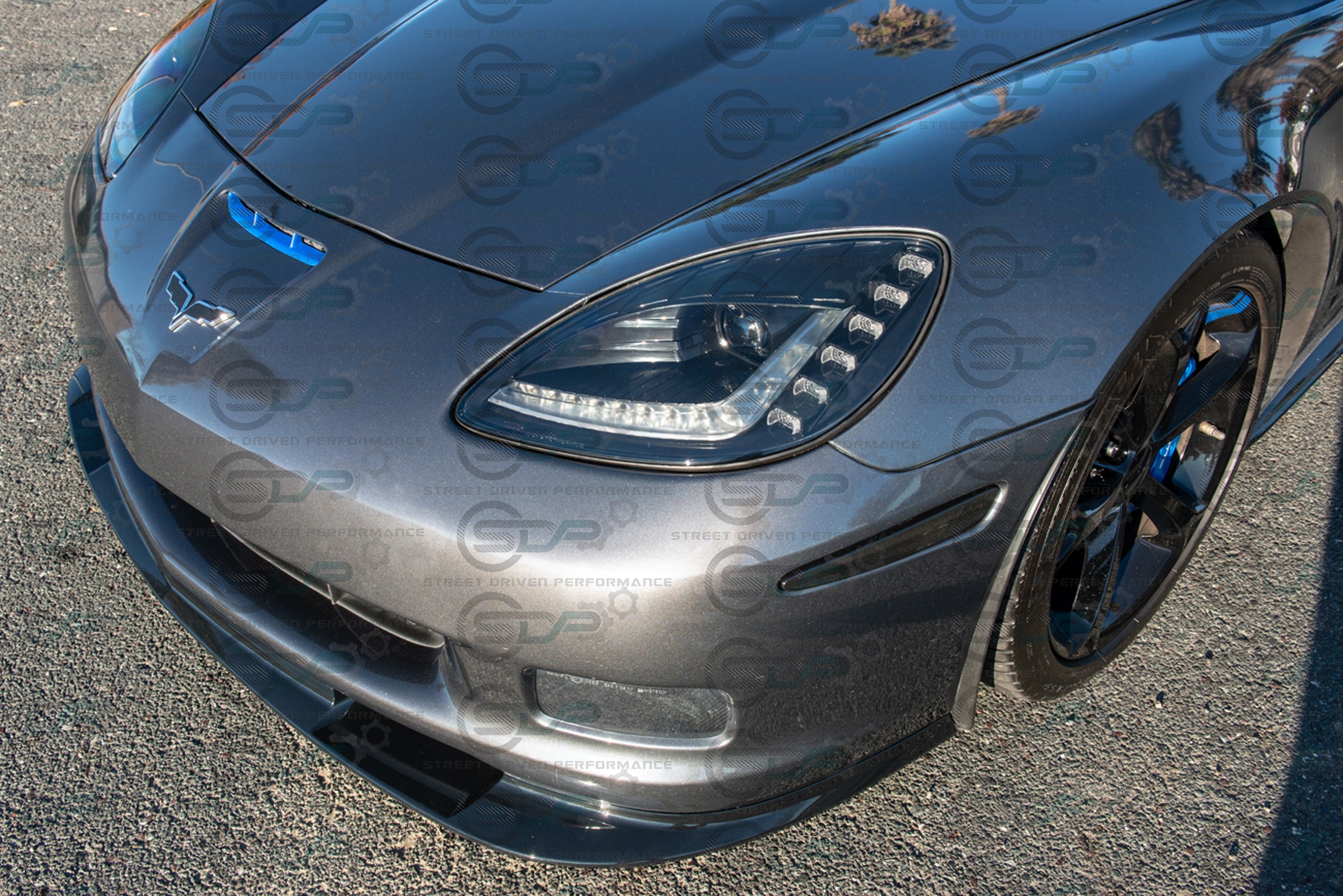 2005-2013 C6 Corvette - Base Model - Extended Front Splitter/Lip Ground Effects - ZR1 Conversion Package (Carbon Fiber, Glossy Black, Primer Black, or Hydro-Dipped Carbon Fiber Options)
