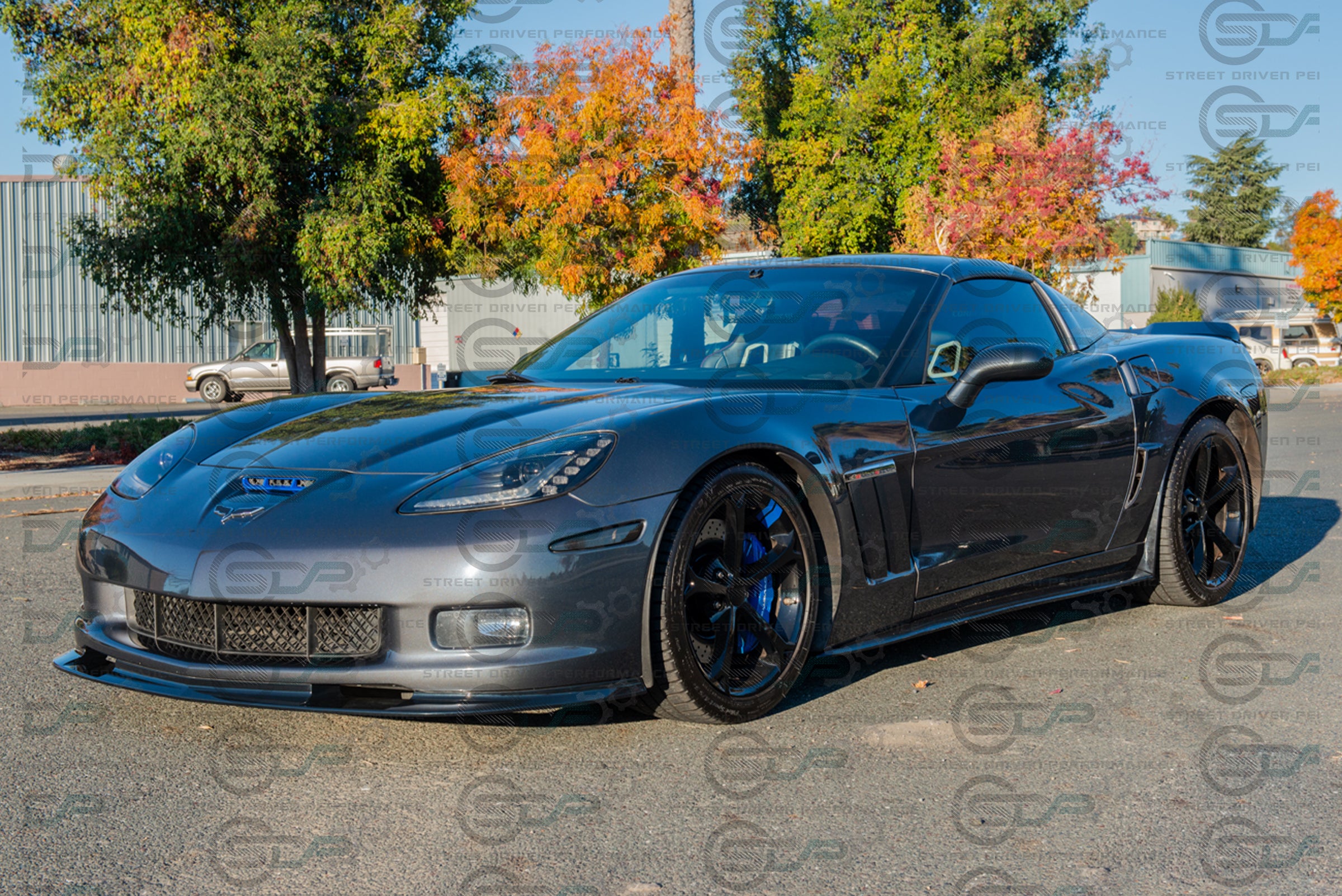 2005-2013 C6 Corvette - Base Model - Extended Front Splitter/Lip Ground Effects - ZR1 Conversion Package (Carbon Fiber, Glossy Black, Primer Black, or Hydro-Dipped Carbon Fiber Options)