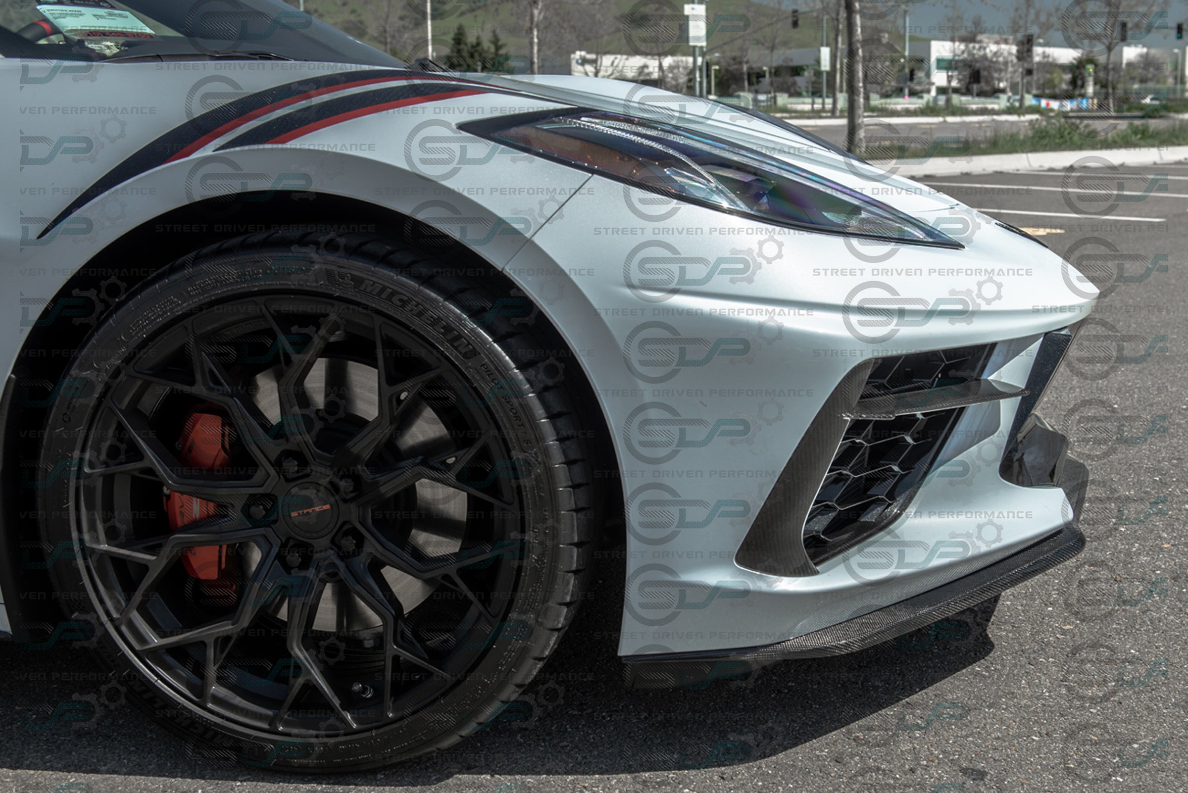 2020+ C8 Chevrolet Corvette | Carbon Fiber Front Grille Inserts (PAIR)