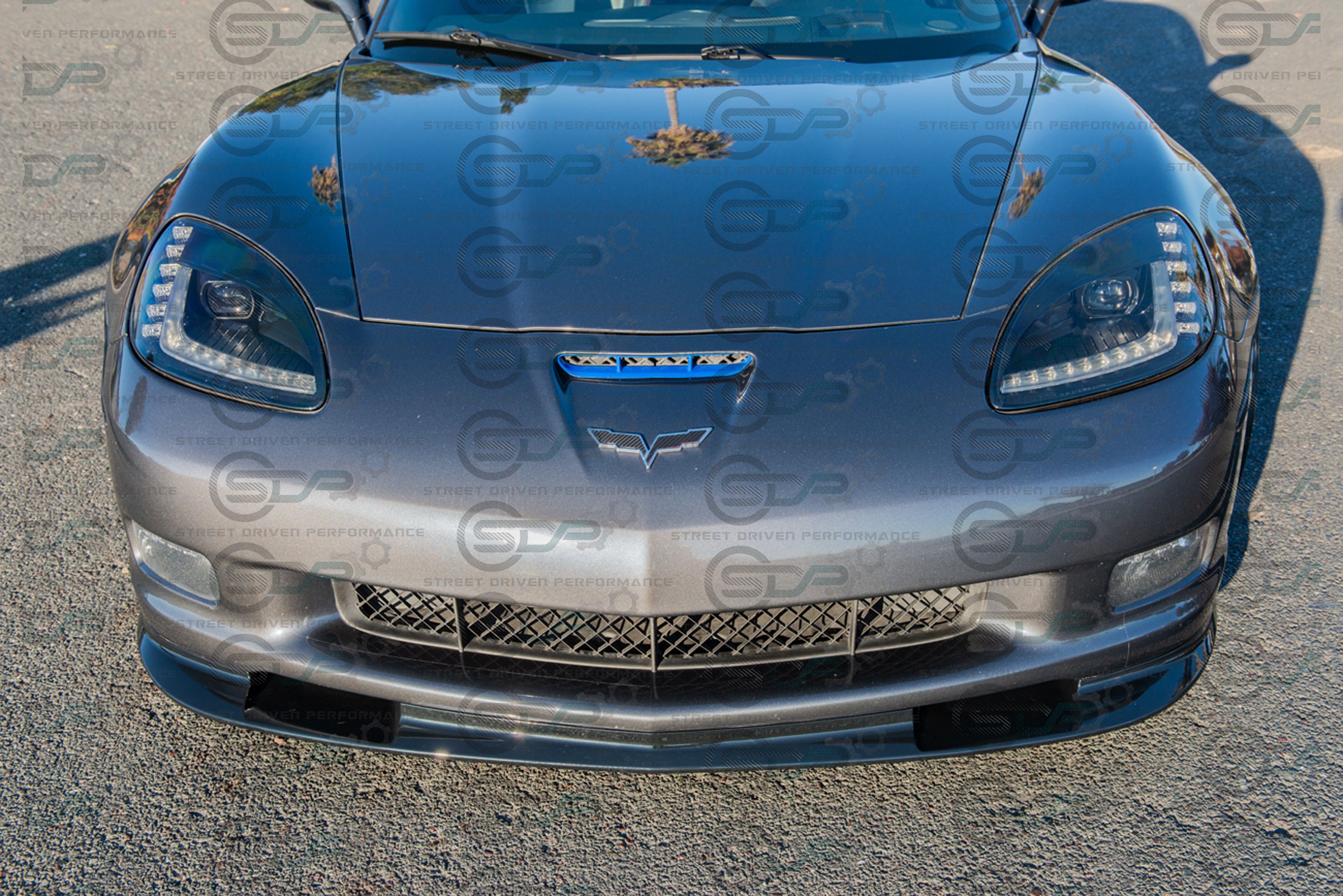 2005-2013 C6 Corvette - Base Model - Extended Front Splitter/Lip Ground Effects - ZR1 Conversion Package (Carbon Fiber, Glossy Black, Primer Black, or Hydro-Dipped Carbon Fiber Options)