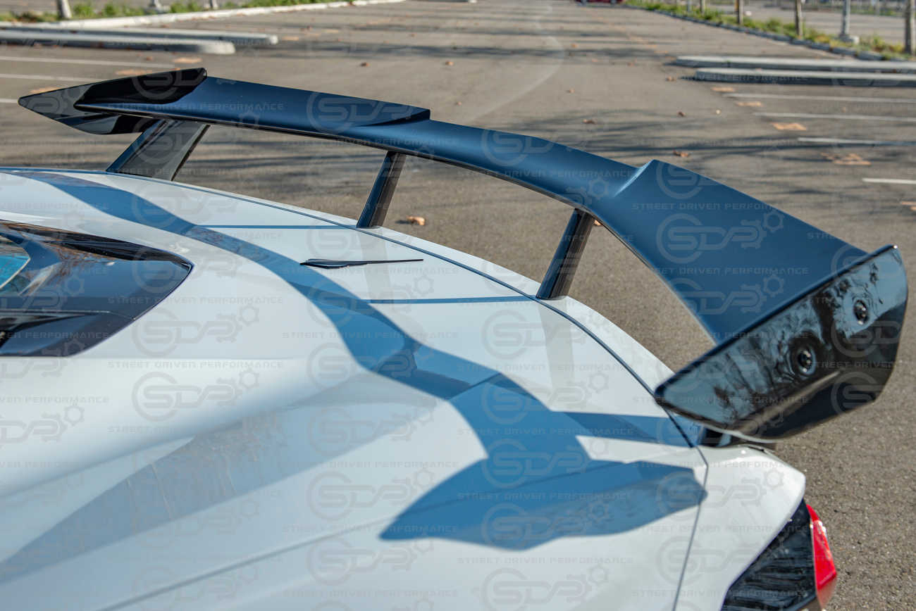 2020+ Corvette C8 Next Gen Extended Style CARBON FLASH Rear Trunk High Wing