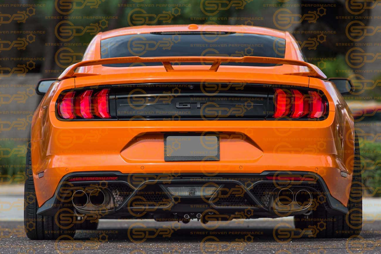 2018-2023 Ford Mustang | GT500 Style Matte Black Rear Bumper Quad Tips Diffuser
