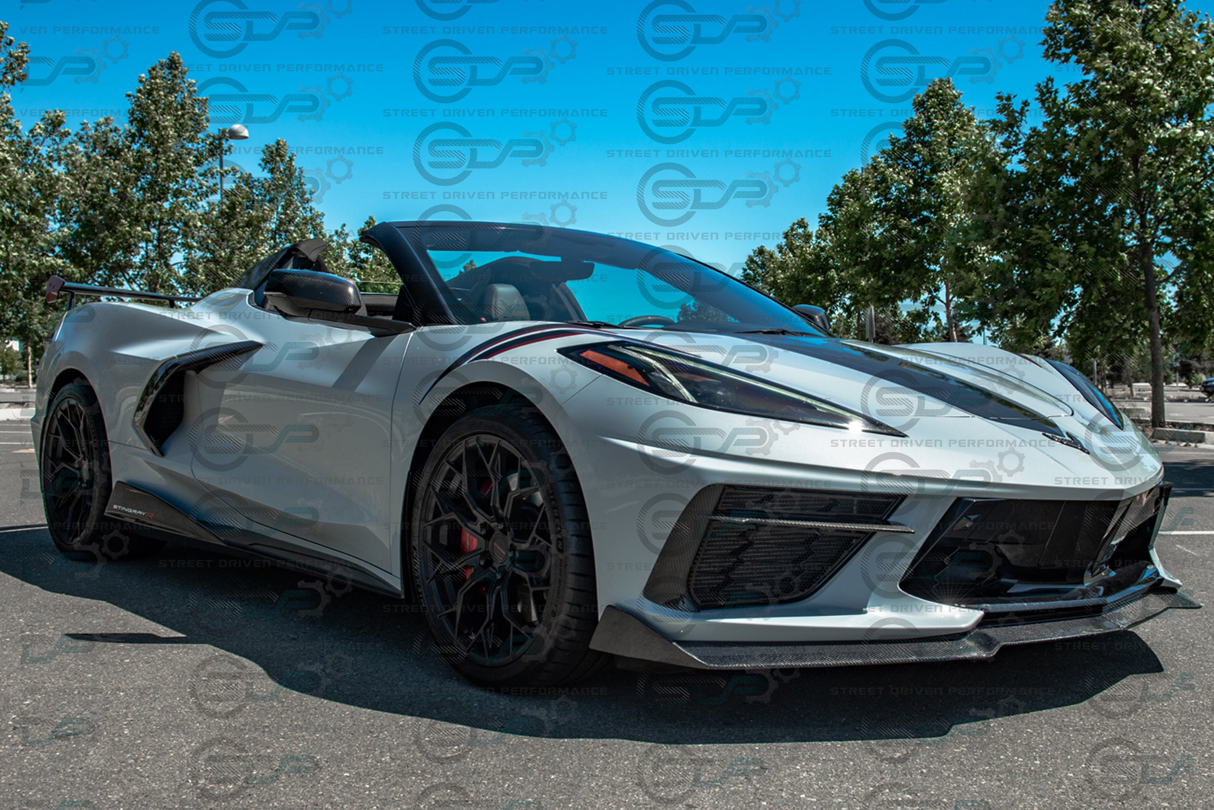 2020+ C8 Corvette Stingray & Z51 |"5VM Style" 2-Piece Splitter / Lip Ground Effects