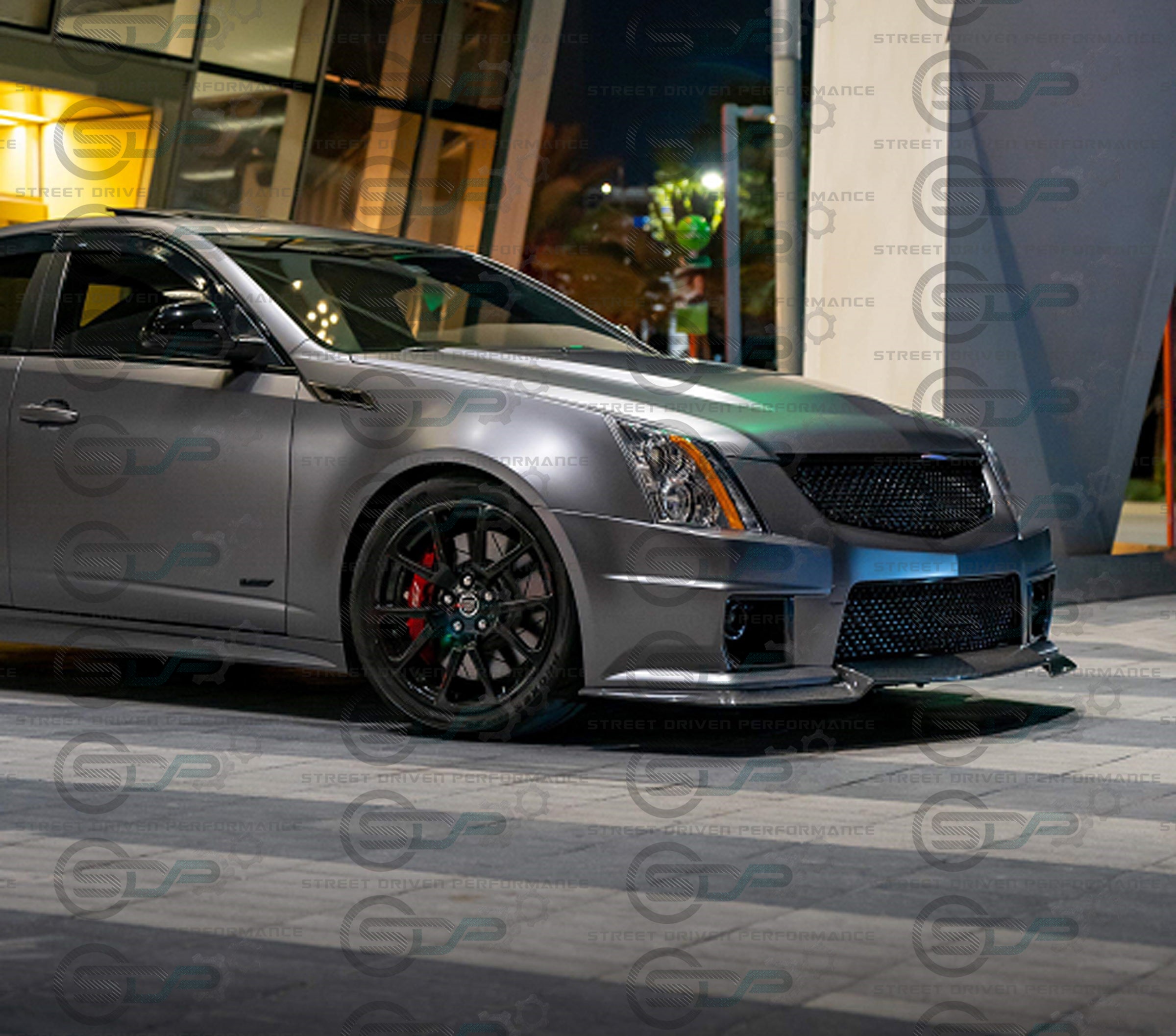 2009-2015 Cadillac CTS-V V2 -  Black front grilles set (blank no emblem)