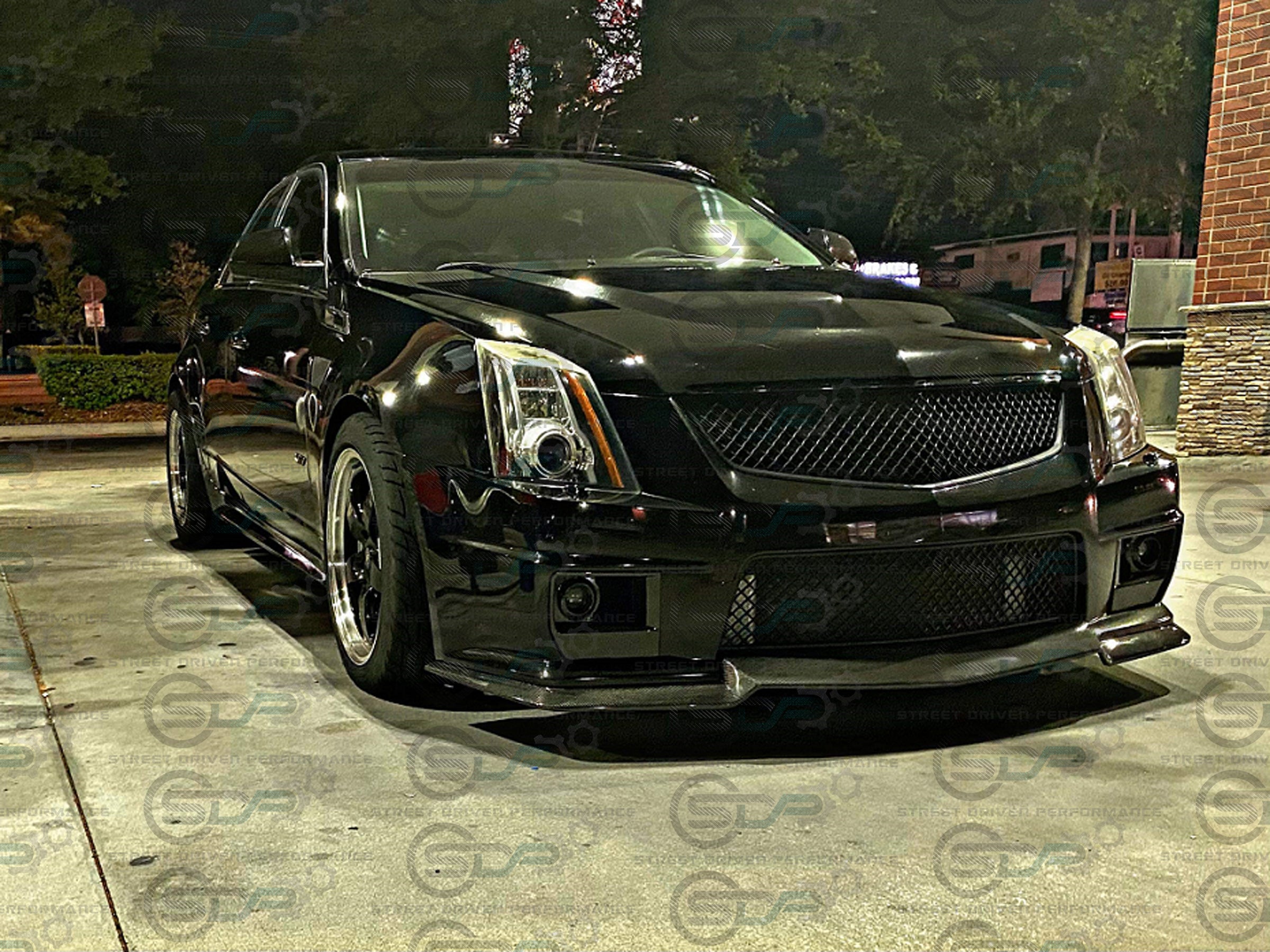 2009-2015 Cadillac CTS-V V2 -  Black front grilles set (blank no emblem)