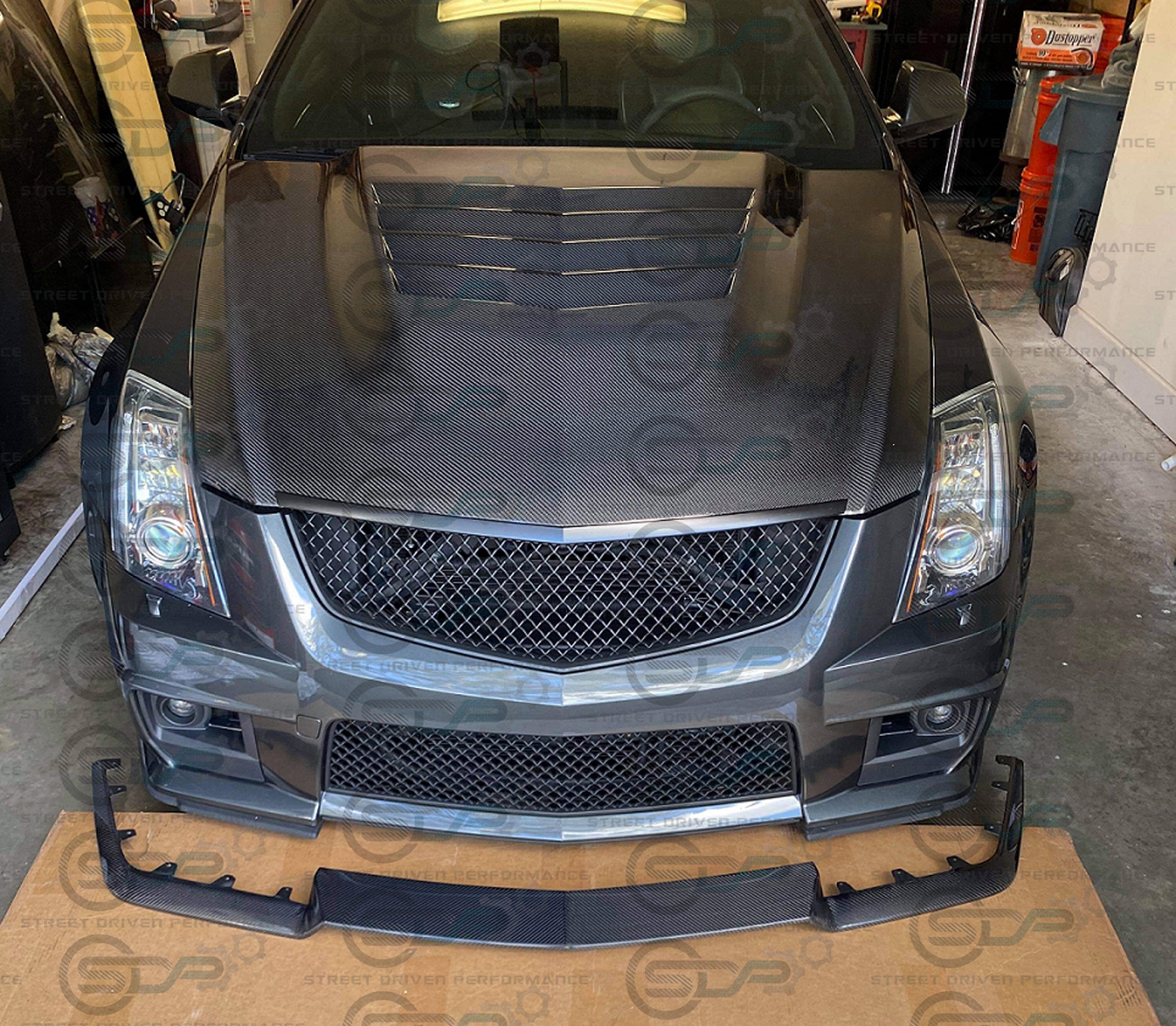 2009-2015 Cadillac CTS-V V2 -  Black front grilles set (blank no emblem)