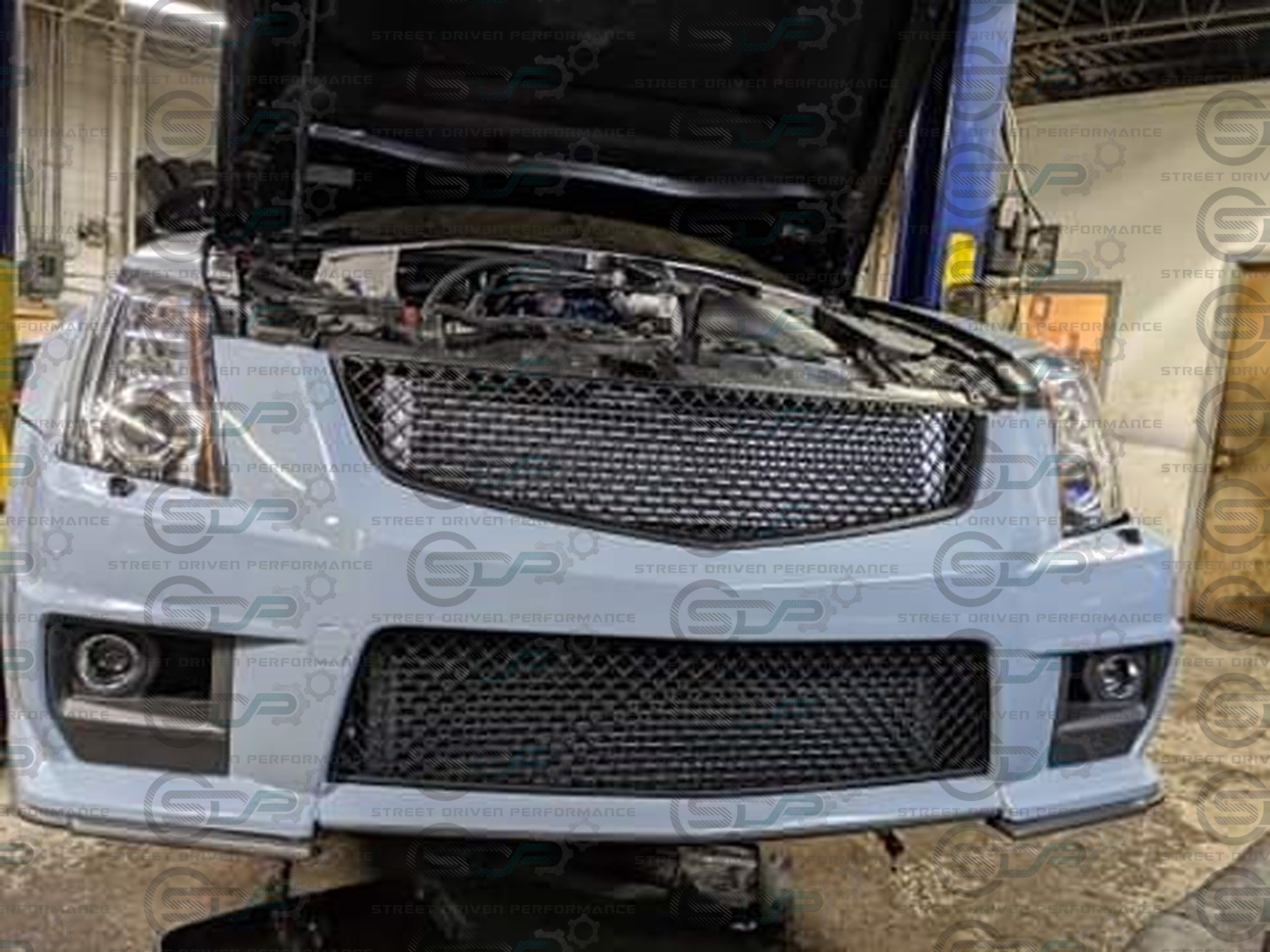 2009-2015 Cadillac CTS-V V2 -  Black front grilles set (blank no emblem)