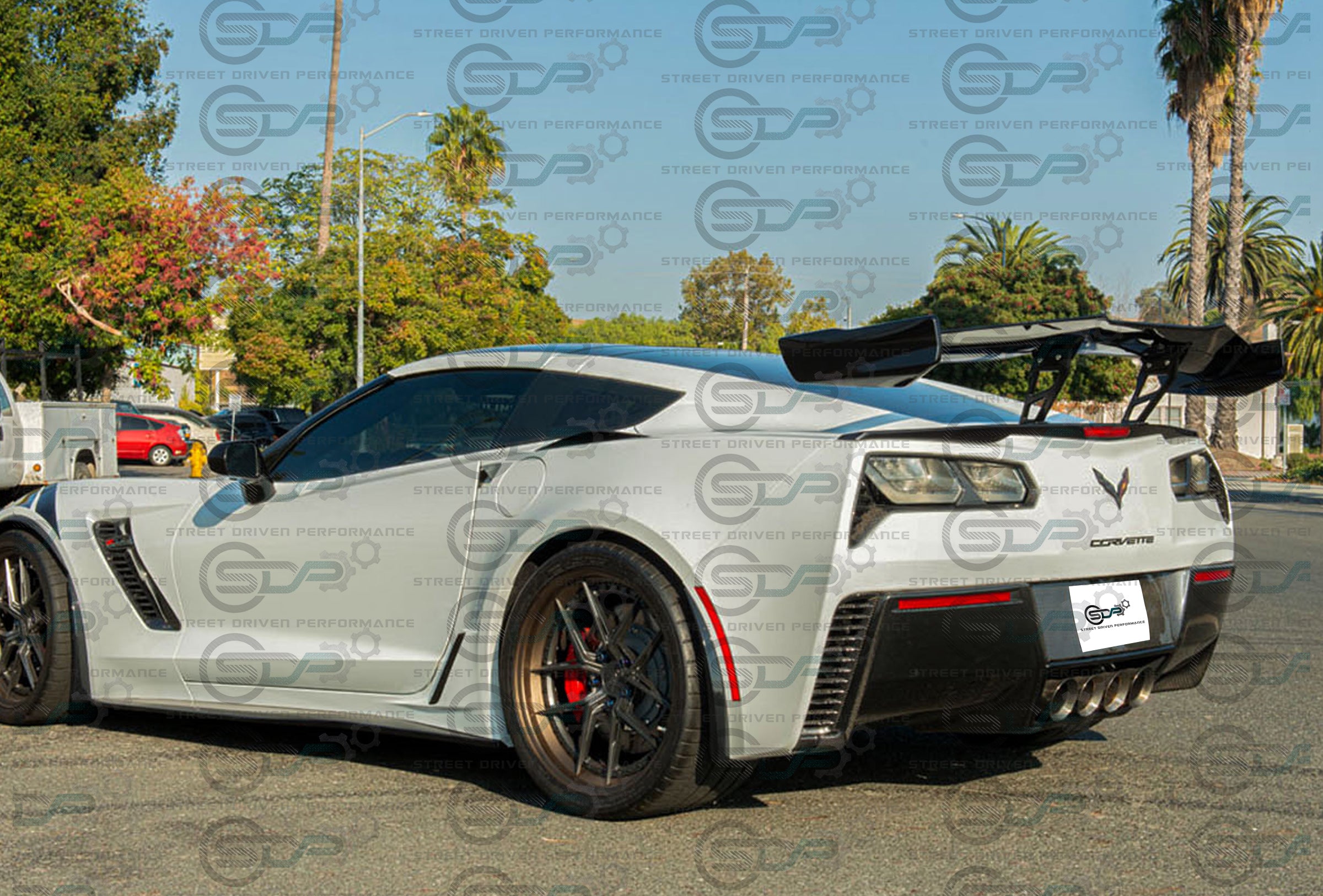 2014-2019 C7 Corvette - Carbon Fiber Rear Bumper Diffuser - Complete