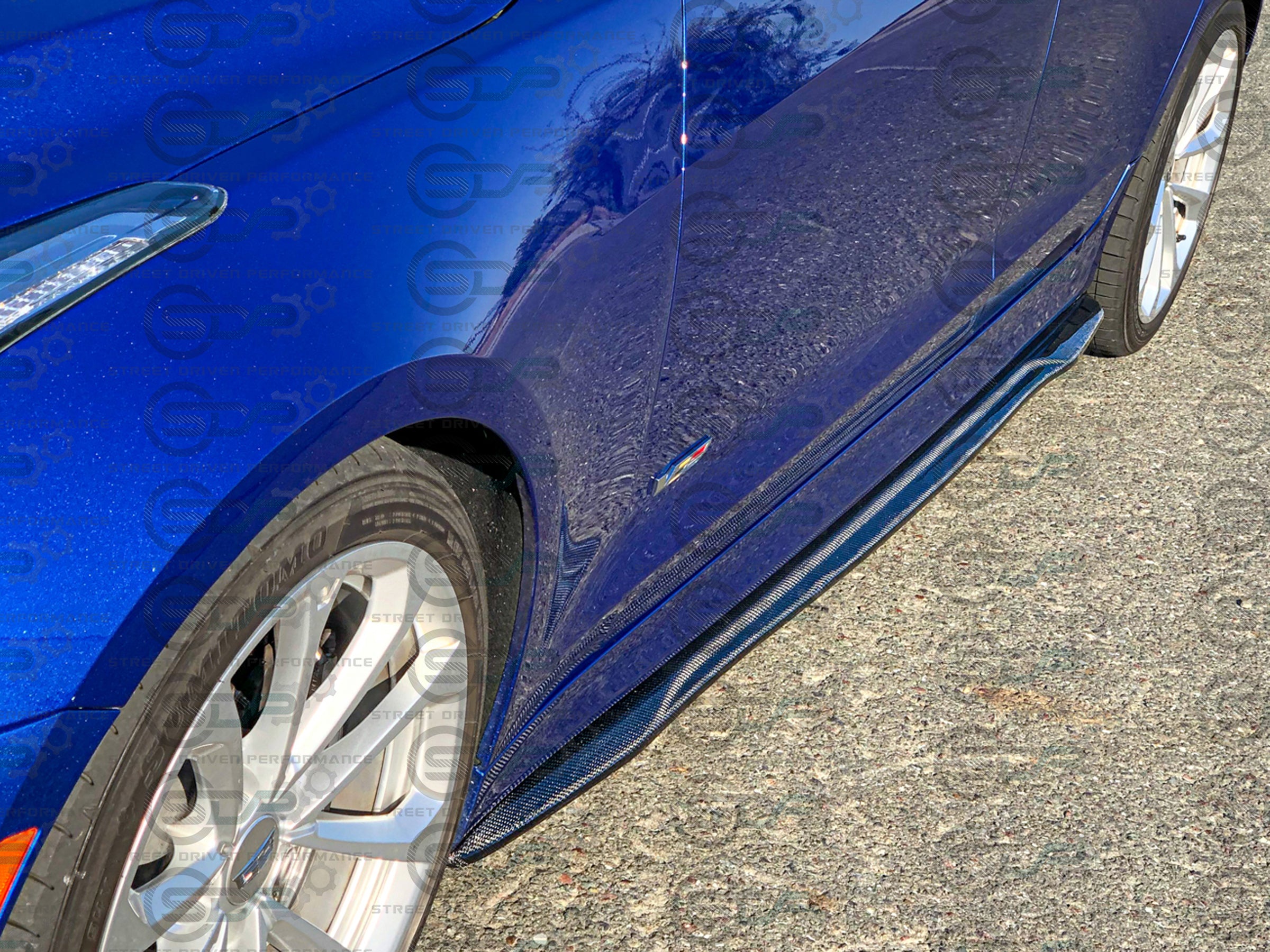 2016-2019 CADILLAC ATS-V CARBON FIBER SIDE SKIRTS ROCKER PANELS GROUND EFFECTS