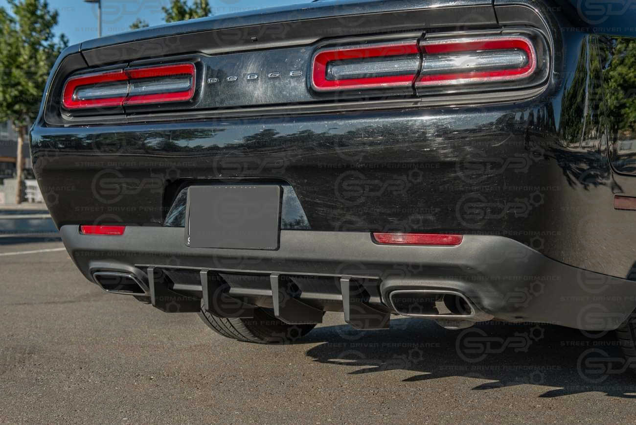 2015+ Dodge Challenger | SRT Style Matte Black Rear Bumper *ADD-ON* Diffuser